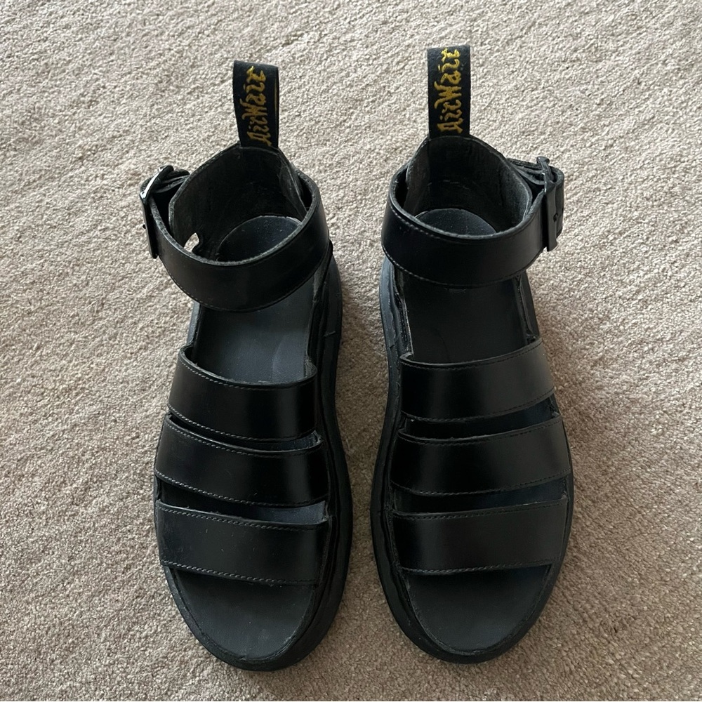 Dr. Martens Clarissa Leather Platform Sandals